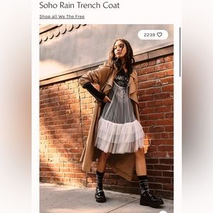 Free People Soho Rain Trench Coat